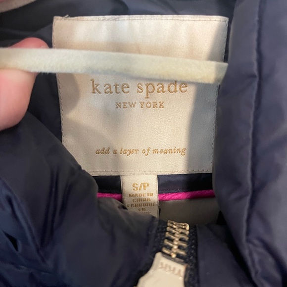 Kate Spade navy blue winter coat - Picture 3 of 3